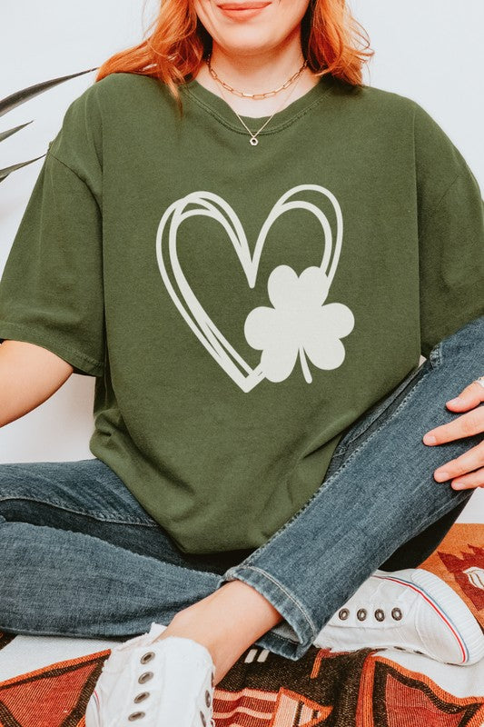 Heart Clover St Patrick's Day Comfort Colors Shirt