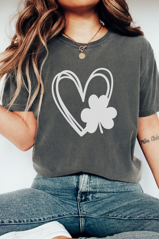 Heart Clover St Patrick's Day Comfort Colors Shirt