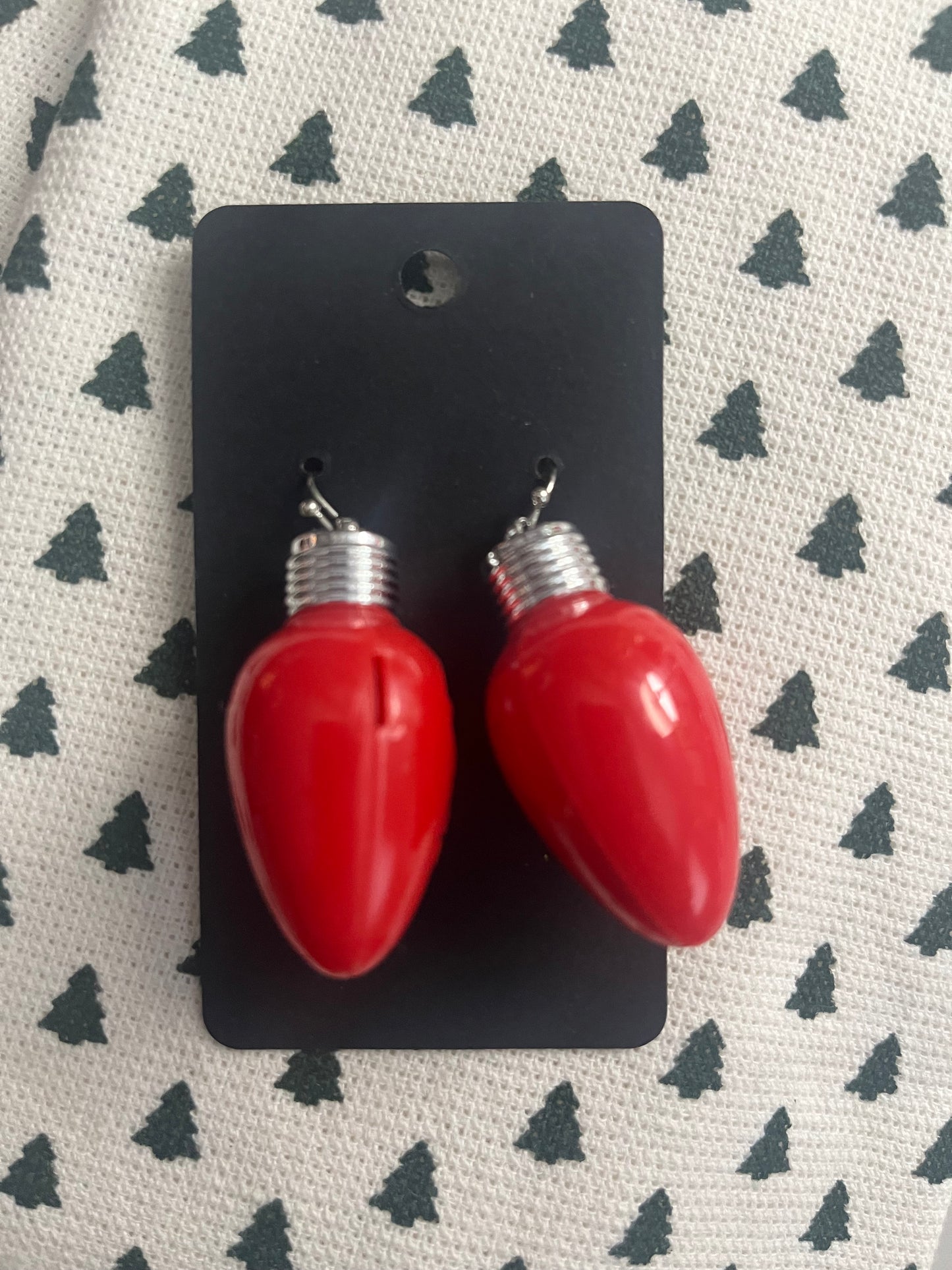 Light Up Red Bulb Earrings