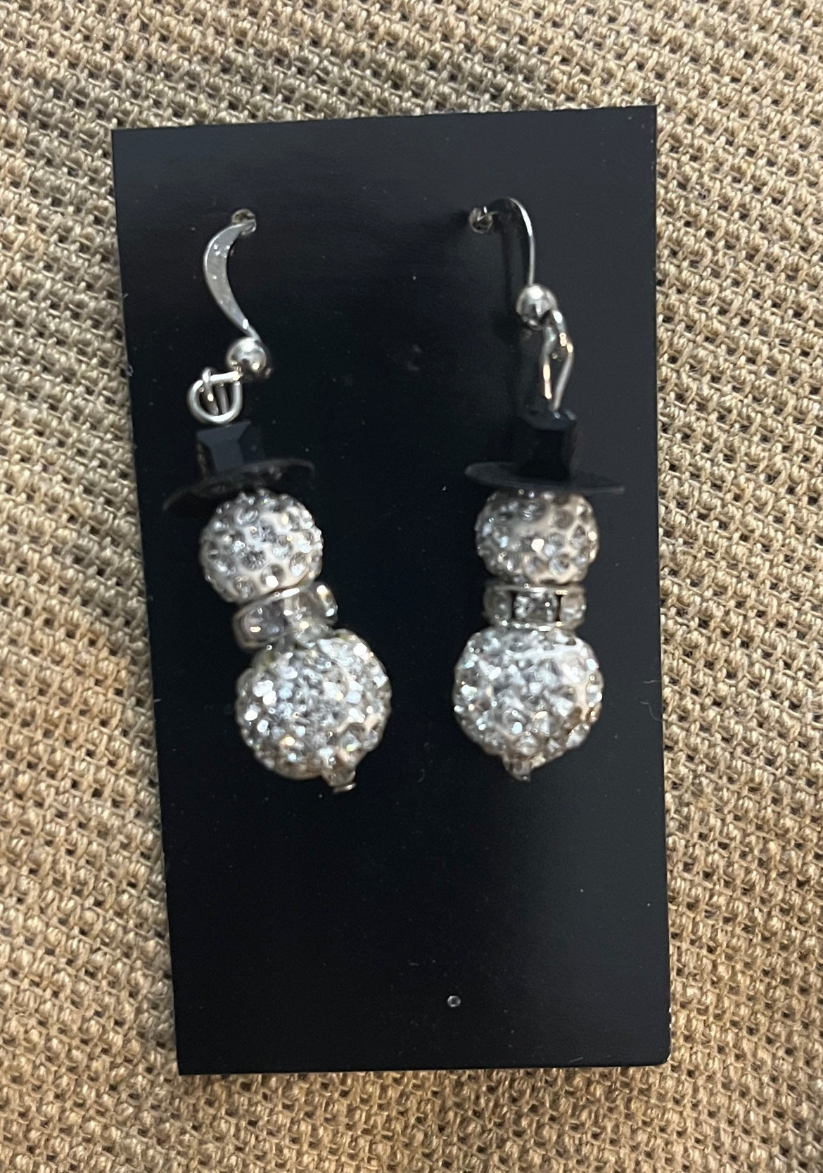 Crystal Snowman Earrings