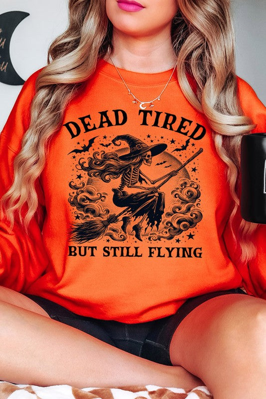 Halloween Dead Tired But Still Flying Sweatshirt