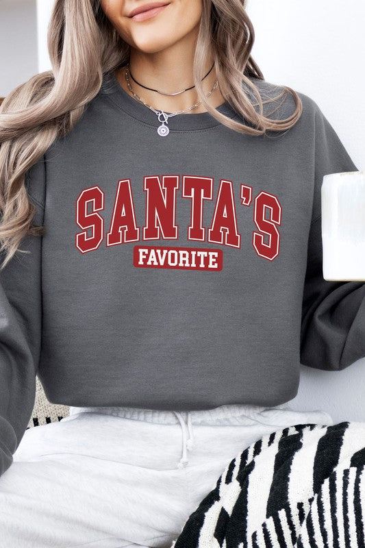 Santa's Favorite, Christmas Fleece Sweatshirt