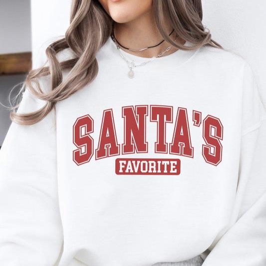 Santa's Favorite, Christmas Fleece Sweatshirt