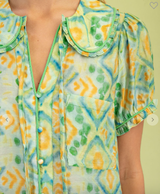 Apple Green Blouse with Tassel @ Rustic Fox