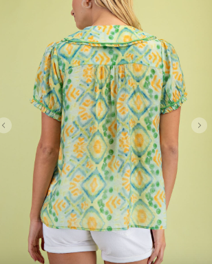 Apple Green Blouse with Tassel @ Rustic Fox