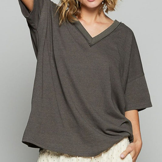 V-Neck Half Sleeve T-Shirt