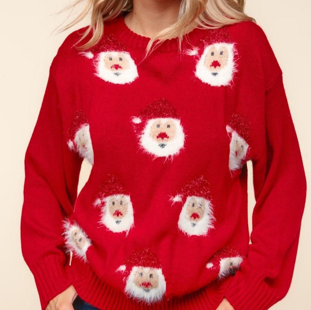 Santa Sparkle Brushed Sweater