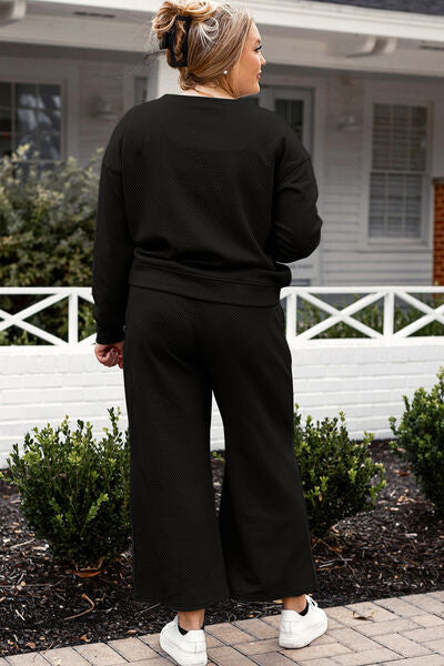 Long Sleeve Top and Drawstring Pants Set