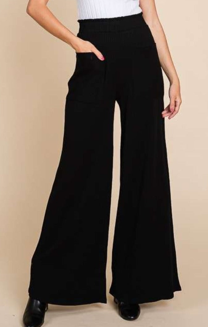 Black Full Size High Waist Wide Leg Pants